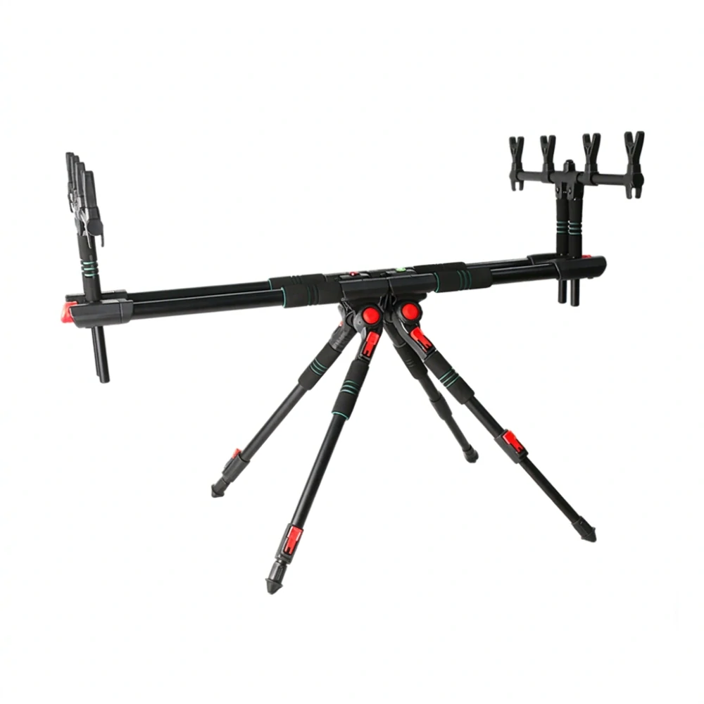 Skládací Rod Pod P19 pro 4 pruty, Hliníkový stojan 6 kg, 103–163 cm - Černý
