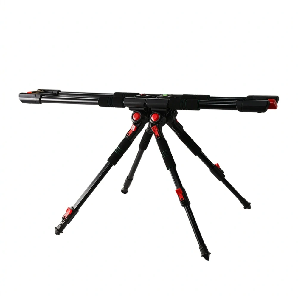 Skládací Rod Pod P19 pro 4 pruty, Hliníkový stojan 6 kg, 103–163 cm - Černý