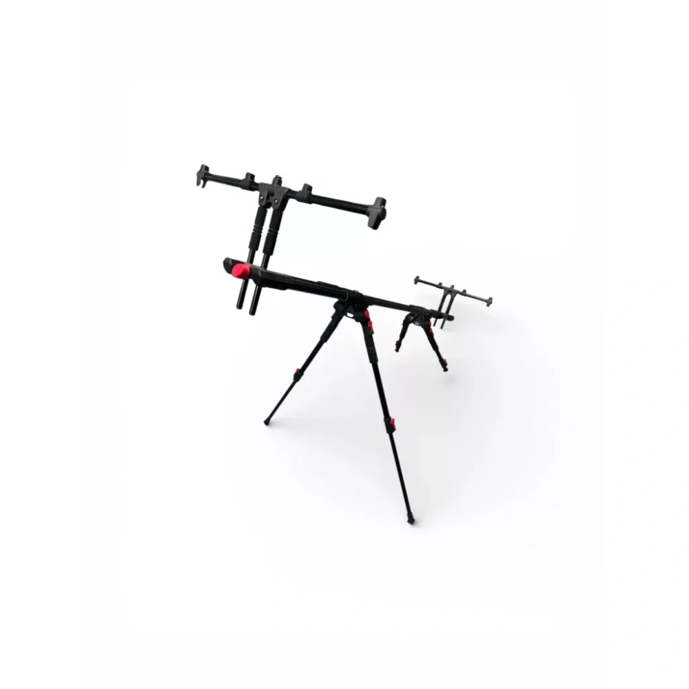 Skládací Rod Pod P19 pro 4 pruty, Hliníkový stojan 6 kg, 103–163 cm - Černý